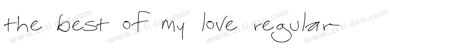the best of my love regular字体转换